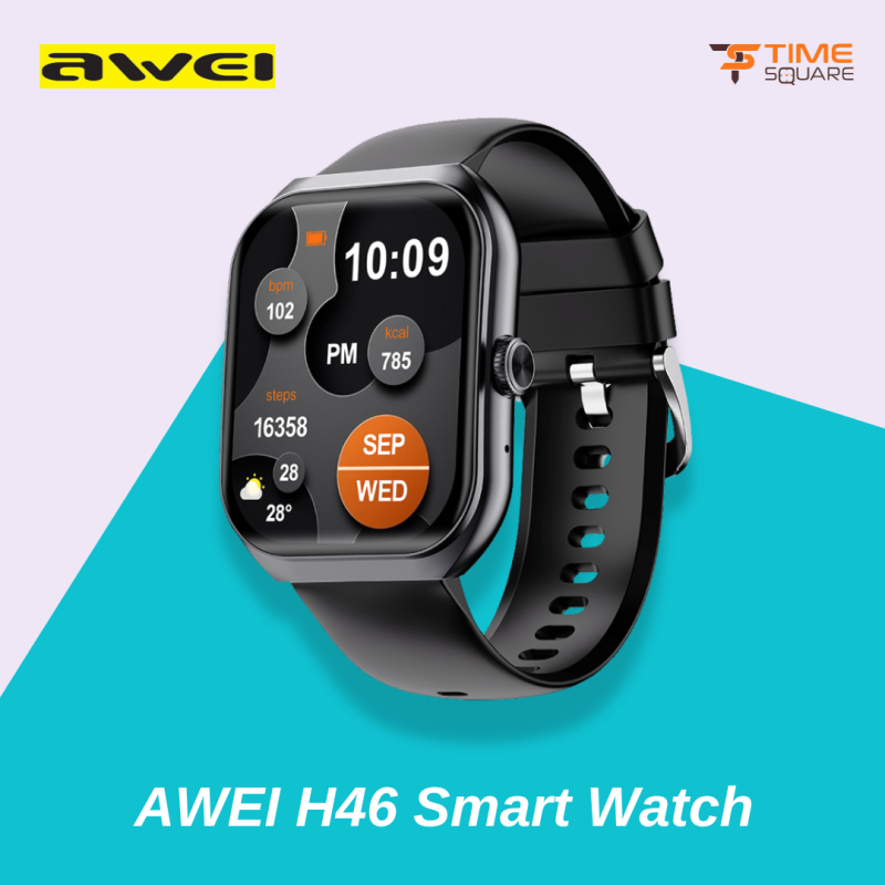 Awei H46 Smart Watch with 2.1″ AMOLED HD Display & Fitness Tracker