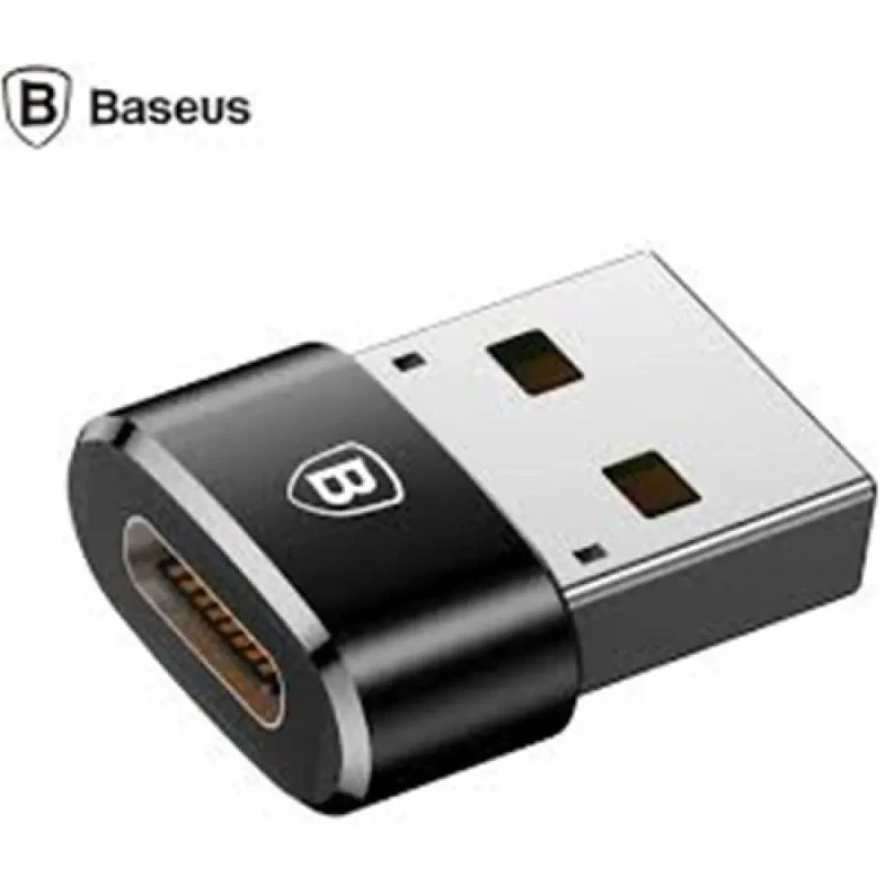 Baseus USB Male to USB Type C Female OTG Adapter Converter r For Smartphones - Black