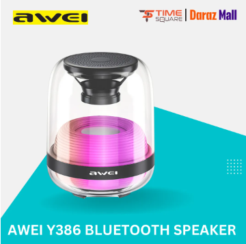 AWEI Y386 8W RGB Light Outdoor Portable Bluetooth Wireless Speaker