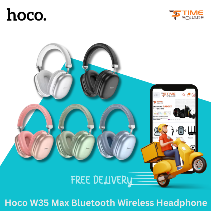 Hoco W35 Max Wireless Headphone with 90-Hour Battery-Bluetooth 5.3