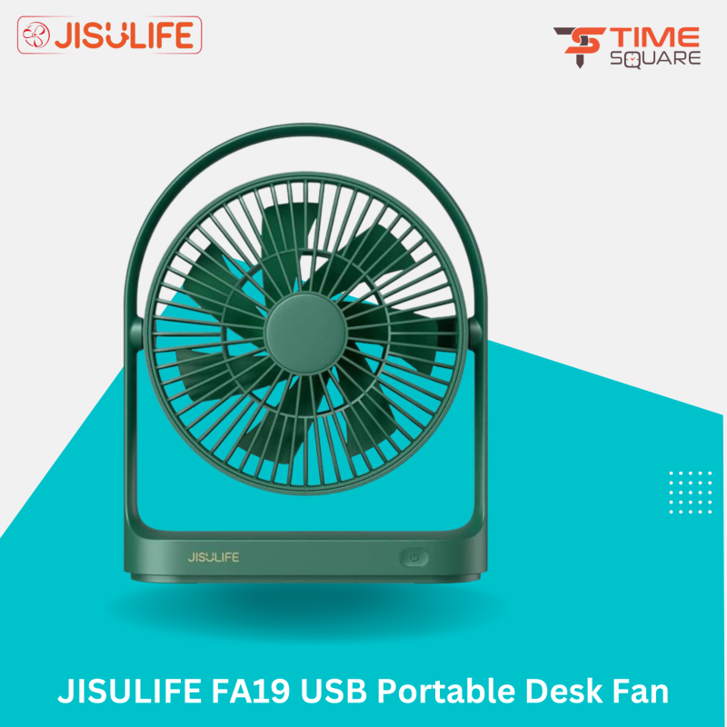 JISULIFE FA19 FA19A USB Portable Rechargeable Fan 4000mAH Battery with Type C Charging Port