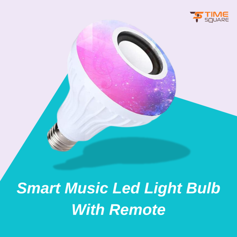 LED Bluetooth Smart Music Colored led Light Bulb With Remote Control& Bluetooth Speaker RGB Changing Color Music Lamp Built-in Audio Speaker-Pass Folder-One Pice