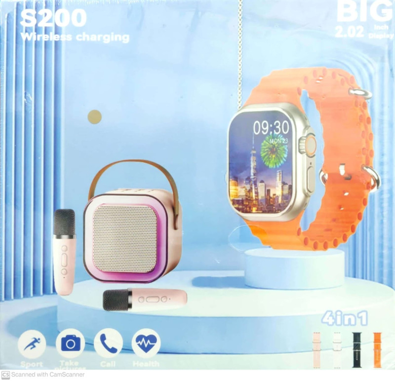 S200 4 in 1 Smartwatch with Bluetooth Speaker