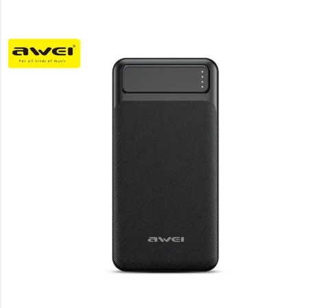Awei P6K 20000mAh Dual USB Port Fast Charging Power Bank.
