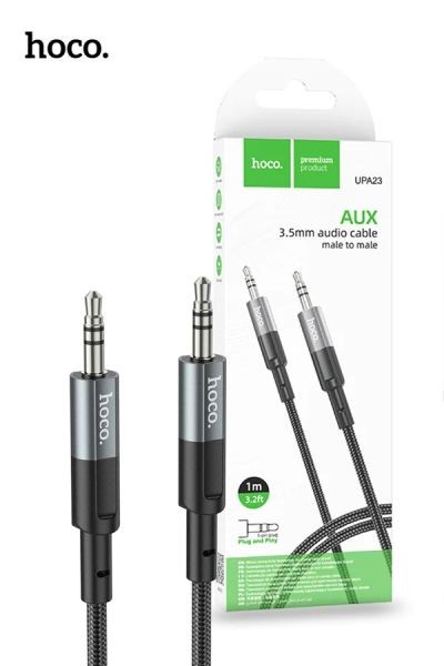 Hoco UPA23 Aluminum AUX 3.5mm Male To Male Cable