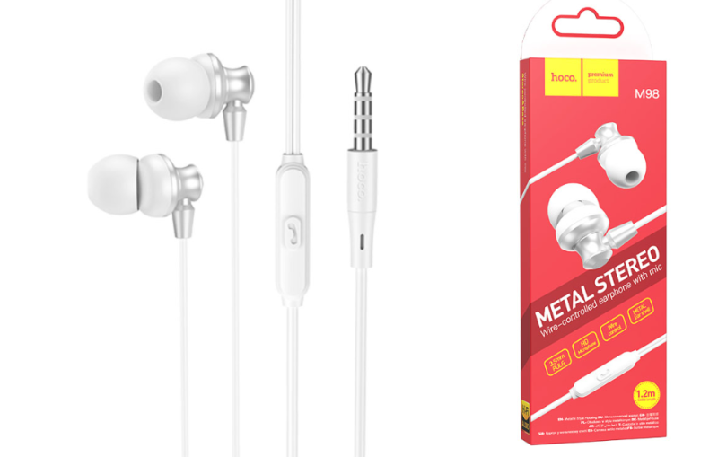 Hoco M98 Delighted Metal Universal Earphones With Microphone