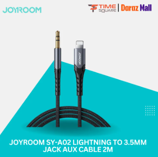 Joyroom SY-A02 Lightning to 3.5mm Jack AUX cable Male to Male Audio Converter Cable for iPhone iPad 1M