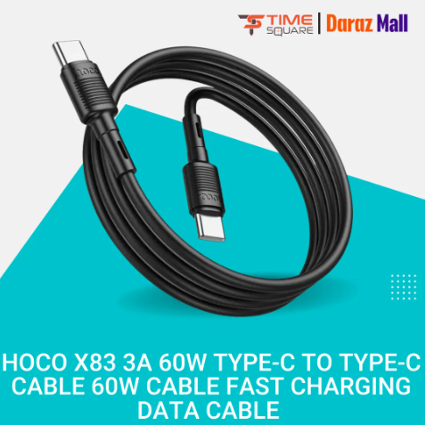Hoco X83  60W Type-C to Type-C Cable 60W Cable Fast Charging Data Cable
