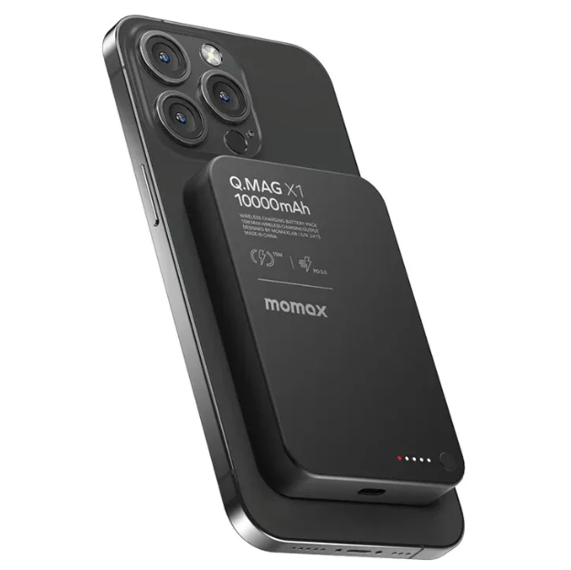 Momax Q.Mag X1 Gen 2 10000mAh 15W Magnetic Wireless Power Bank