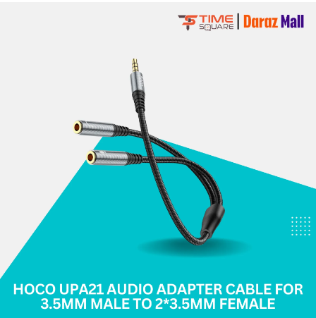 Hoco UPA21 3.5mm Male to 2*3.5mm Female Audio Cable Adapter