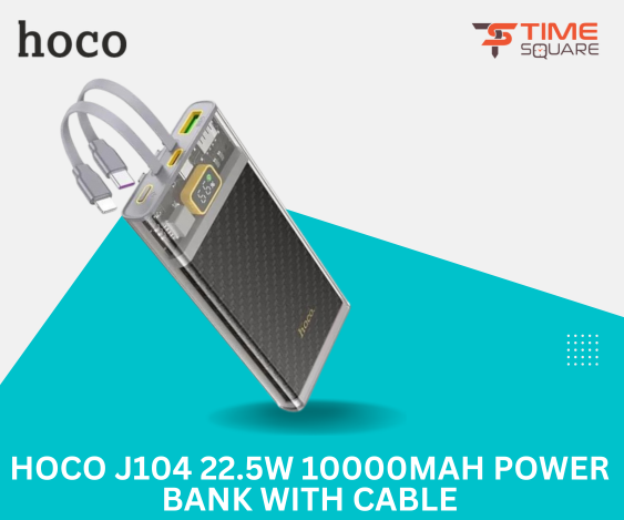 Hoco J104 Discovery Edition 22.5W 10000mAh Fully Compatible Power Bank with Cable