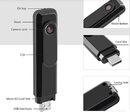 USB Mini Body Camera HD 1080P