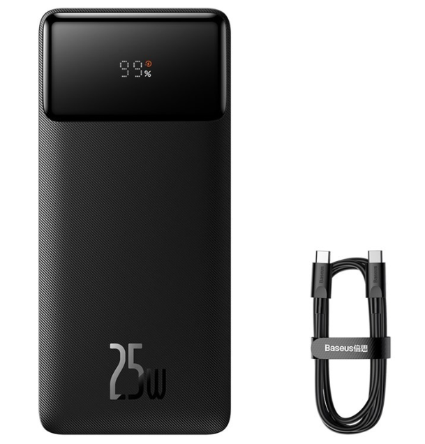 Baseus Bipow 20000mAh Digital Display Fast Charge Power Bank 25W Black