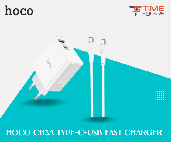 Wall charger “C113A Awesome” PD65W + QC3.0 EU cable set
