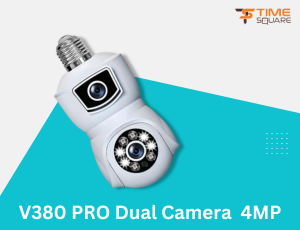 2MP+2MP V380 PRO Dual Camera for Indoor Light Bulb Security Camera 360 Degree WiFi Security Cameras Night Vision 10x Hybrid Zoom for E27 Socket