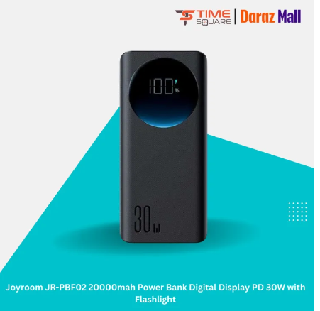 Joyroom JR-PBF02 20000mah Power Bank Digital Display PD 30W with Flashlight