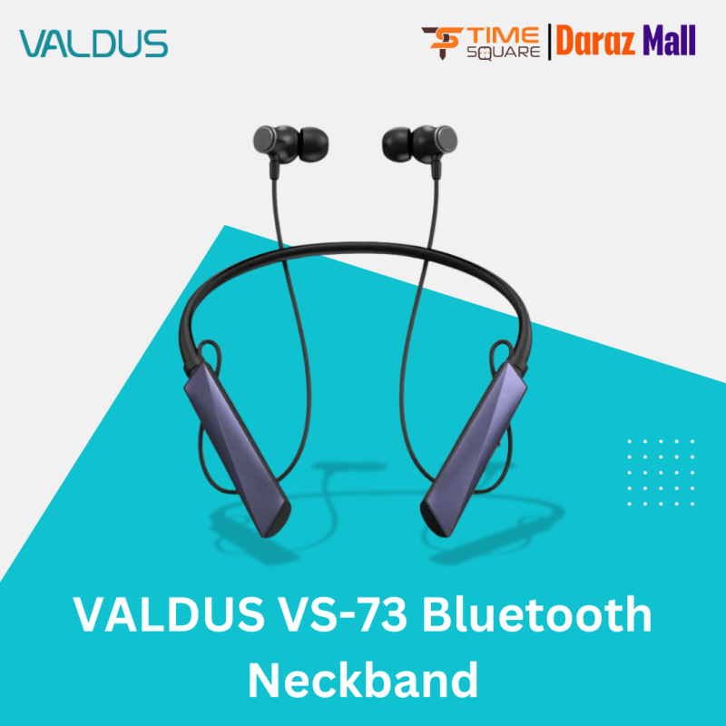 Valdus VS-73 Bluetooth Neckband – Long Battery & HD Sound