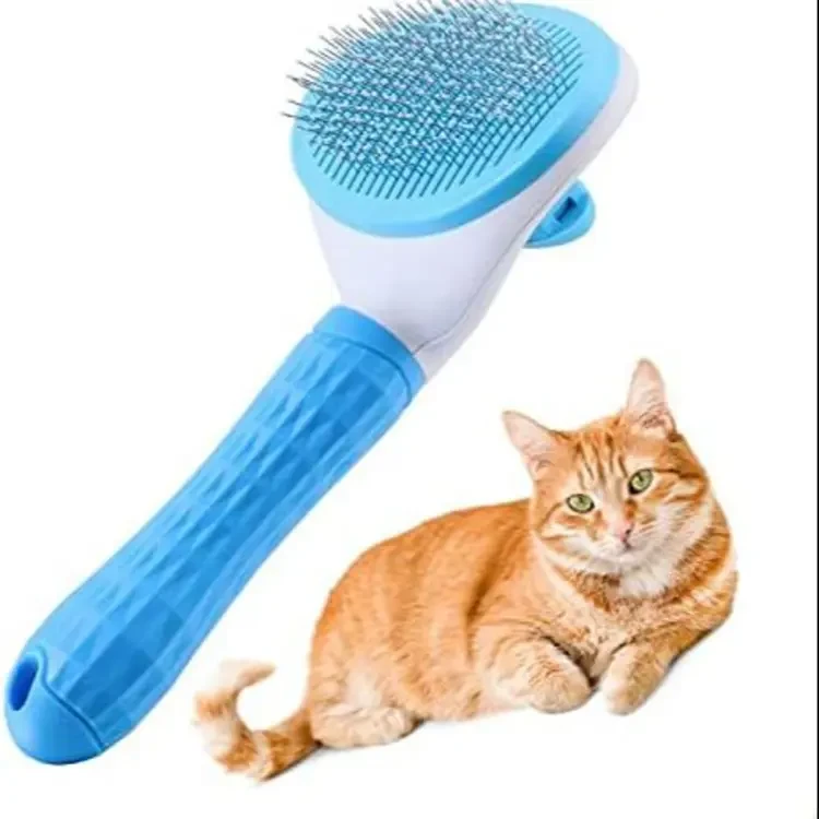 Pet Groo mingBrush Self Cleaning Automatically Dog Cat Slicker Brush Remove Dog Hairs Pet Comb