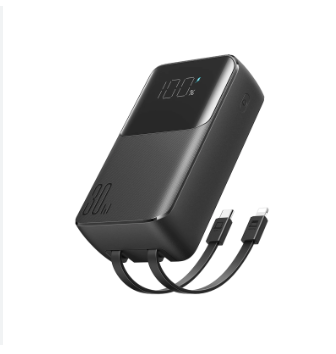 JR-PBC07 30W mini Power Bank with Dual Cables 20000mAh