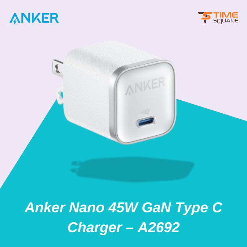 Anker Nano 45W GaN USB-C Fast Charger PD IQ A2692